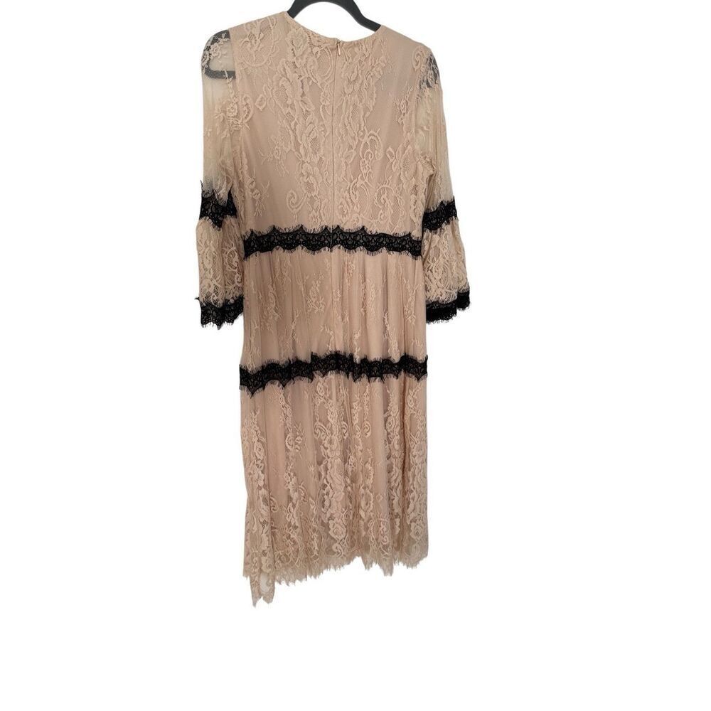 NWT Modcloth Womens Cream Black Aisle Be Seeing You Lace Midi Dress Size Large - Picture 14 of 15